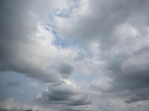Defocus clouds in the rainy season. cloud shot with blur technique Stock Photos