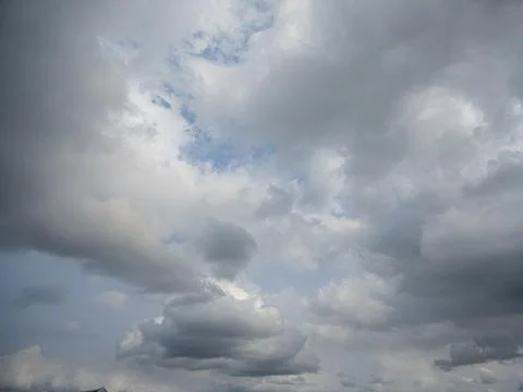 Defocus clouds in the rainy season. cloud shot with blur technique Stock Photos