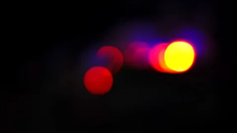 Defocus of an emergency lights. accident case. blurry look. dangerous. Stock Footage 127373762