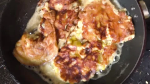 Defocus fry egg corn Stock-Footage 342714585