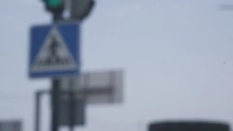 Defocus green traffic light Stock Footage 339959686