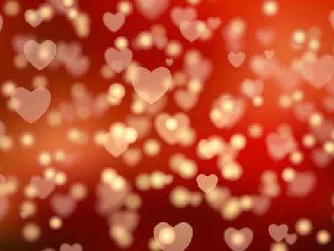 Defocus hearts background Stock Illustration