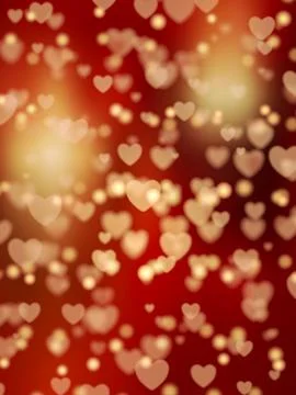Defocus hearts background Stock Illustration