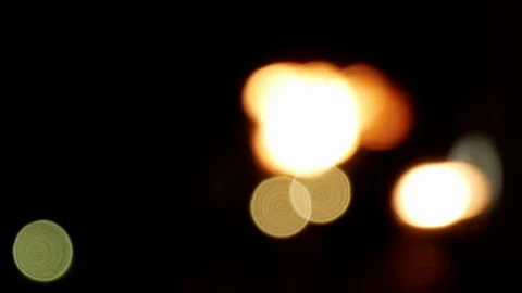 Defocus light background of street fire show Stock Footage 111772703