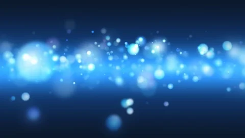 Defocus lights. Light blue shining and particles[loop]center vertical Stockbeeldmateriaal 126485583