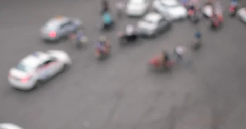 Defocus or out of focus traffic Stock Footage 97789588