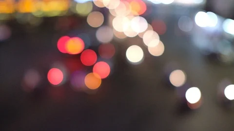 Defocus of out of focus traffic with bokeh Stock Footage 97790970
