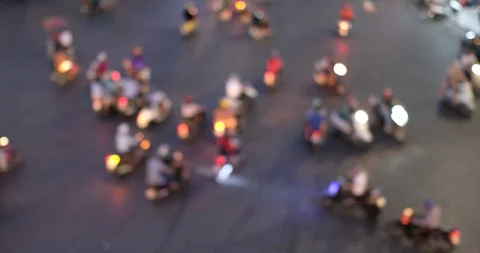 Defocus of out of focus traffic Stock Footage 97790589