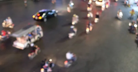 Defocus of out of focus traffic Stock Footage 97791586