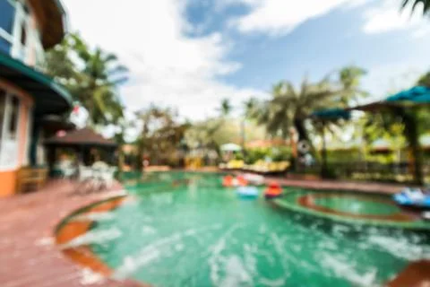 Defocus of pool with blue sky Foto stock