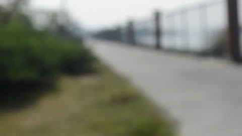 Defocus: riverside street Stock Footage 212553580