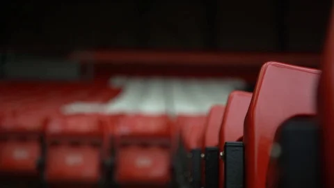 Defocus shot on stadium seating - Anfield, Liverpool football club 動画素材 124608257