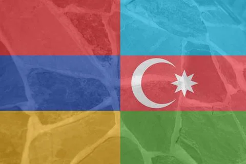 Defocus war. Conflict between Armenia and Azerbaijan over Nagorno-Karabakh. S Stock Illustration