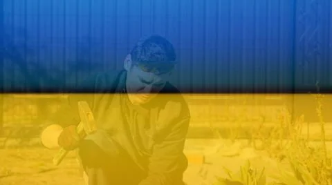 Defocus young construction worker in yellow glasses wrinkled forehead removing Stock Photos