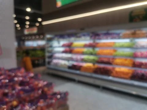 Defocused abstrack background of convenience store Stock Photos