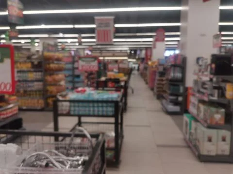 Defocused abstrack background of convenience store Stock Photos