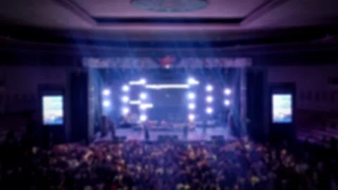 Defocused Abstract Background of audience at live music festival 스톡 동영상 294274542