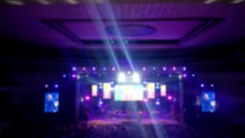 Defocused Abstract Background of Cheering concert with colorful show light Video stock 294274504