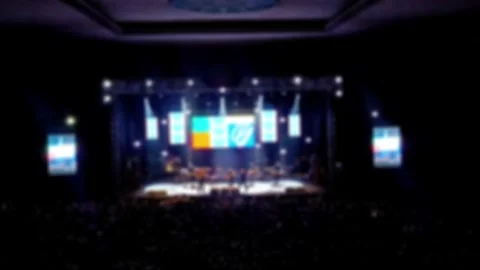 Defocused Abstract Background of Cheering concert crowd with colorful show light 스톡 동영상 294274572