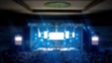 Defocused Abstract Background of Cheering concert with colorful show light Stock Footage 294274604