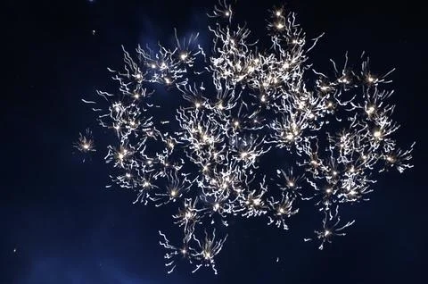 Defocused abstract background of fireworks 스톡 사진