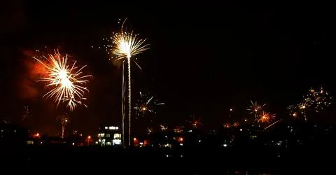 Defocused abstract background of fireworks 스톡 사진