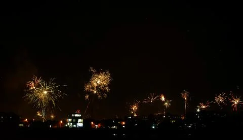 Defocused abstract background of fireworks19 스톡 사진