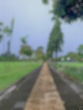 Defocused abstract background of Jogging track in one of the Denpasar (Bali)  Foto stock