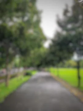 Defocused abstract background of Jogging track in one of the Denpasar (Bali)  Stock Photos