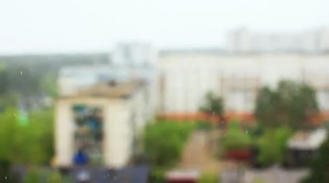 Defocused abstract background snow of summer, footage  taken in siberian city Видео 11195179