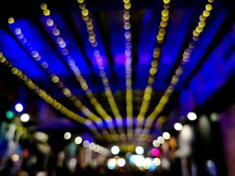 Defocused abstract blurred background scene of light random pattern in a conc Stock Photos