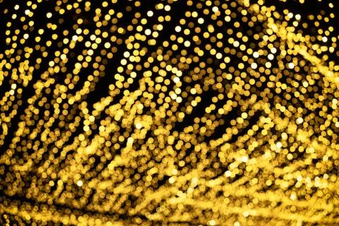 Defocused abstract bokeh pattern from lighting decor for background. Stock Photos