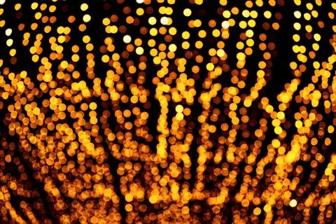 Defocused abstract bokeh pattern from lighting decor for background. Stock Photos