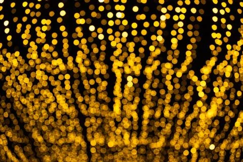 Defocused abstract bokeh pattern from lighting decor for background. Stock Photos