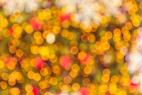 Defocused abstract red and yellow christmas background Stock Photos
