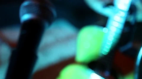 Defocused acoustic guitar Stock Footage 81471531