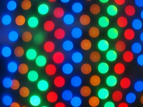 Defocused and blur image of multi-colored lights Stock Photos