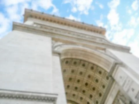 Defocused background of Arc de Triomphe in Paris, France. Intentionally blurr Stock Photos