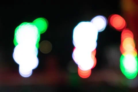 Defocused background with colored lights Stock Photos