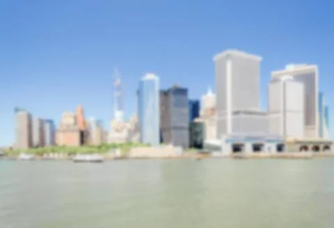 Defocused background with NYC Skyline, USA Foto stock