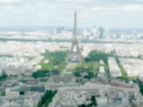Defocused background of Paris. Intentionally blurred post production Fotos Stock