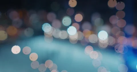 Defocused background in the park with ice rink decorated for Christmas. Stock Footage 314634671