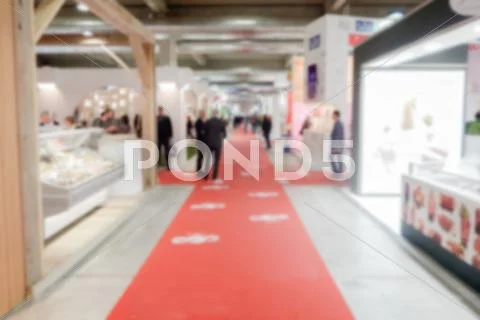 Defocused Background Of A Trade Show