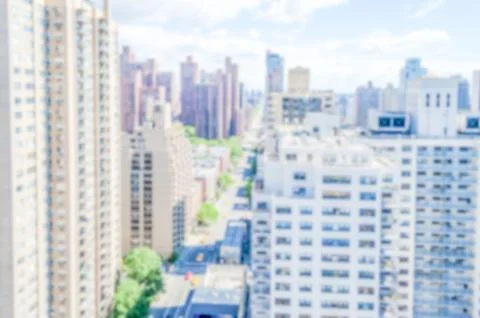 Defocused background with the Upper East Side in NYC Stock Photos
