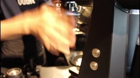 Defocused barista is making coffee Stock Footage 342619293