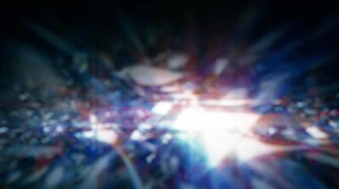 Defocused blue diamond reflection lights background - abstract 3D rendering Stock Illustration