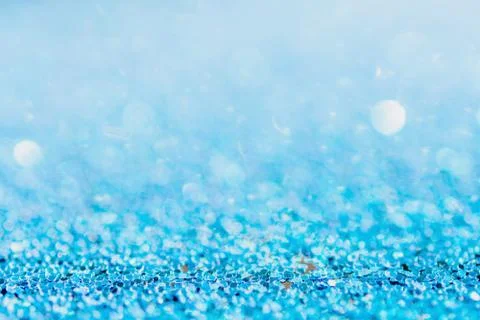 Defocused blue glitter background. blue abstract bokeh background. Christmas  Stock Photos