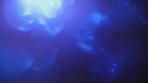 Defocused blur background. Blue purple neon lights. 4k background in cyberpunk Stock Footage 222393675
