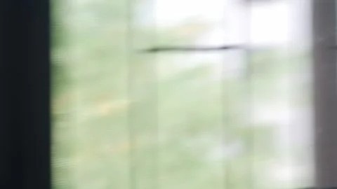 Defocused blurred motion view green bokeh landscape Video stock 332293003