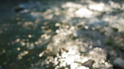 Defocused blurred water surface background. Abstract bllinking sea or river Stock Footage 115025341